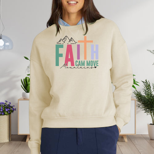 Faith Can Move Mountains Women's Fleece Crewneck Sweatshirt