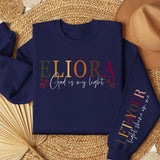 Eliora - God Is My Light Women's Fleece Crewneck Sweatshirt