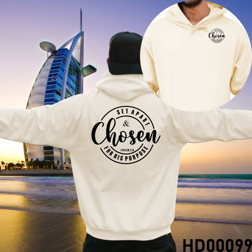 Set Apart & Chosen For HIs Purpose | 1 Peter 2:9 Christian Bible Verse Hooded Sweatshirt