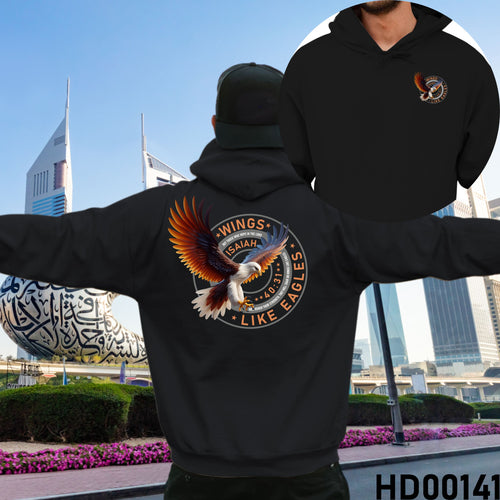 Wings Like Eagles | Isaiah 40:31 Christian Bible Verse Hooded Sweatshirt