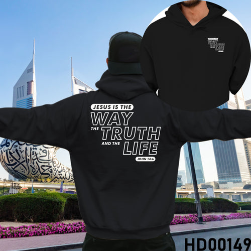 Jesus is the Way, The Truth & The Life | John 14:6 Christian Bible Verse Hooded Sweatshirt