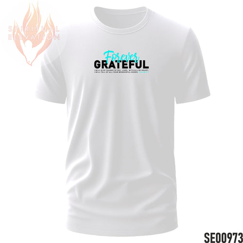 Forever Grateful - Blue  | Psalm 9:1 | Minimalist