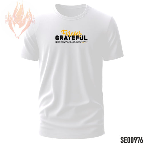 Forever Grateful - Yellow  | Psalm 9:1 | Minimalist