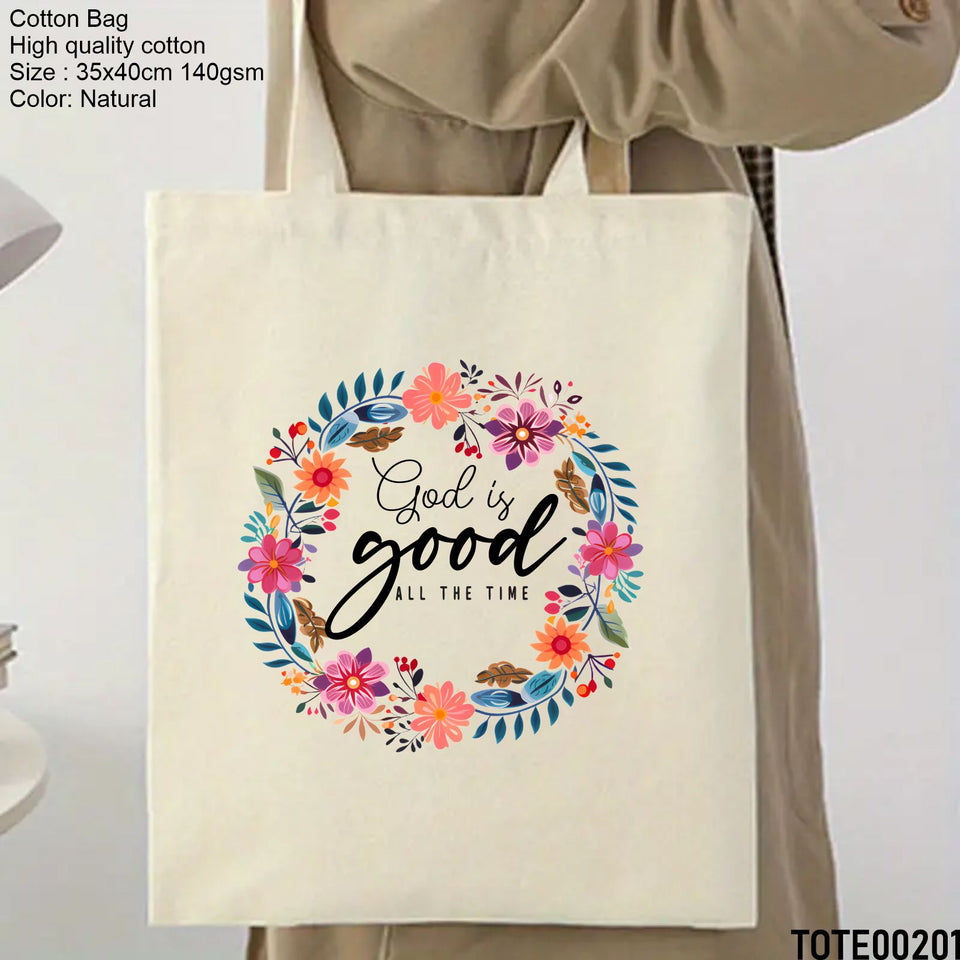 Design 201 - 220 Spiritual Elevation Tote Bag | Christian Gifts for Women | Faith Based Gifts | Christian Canvas Bags for Women