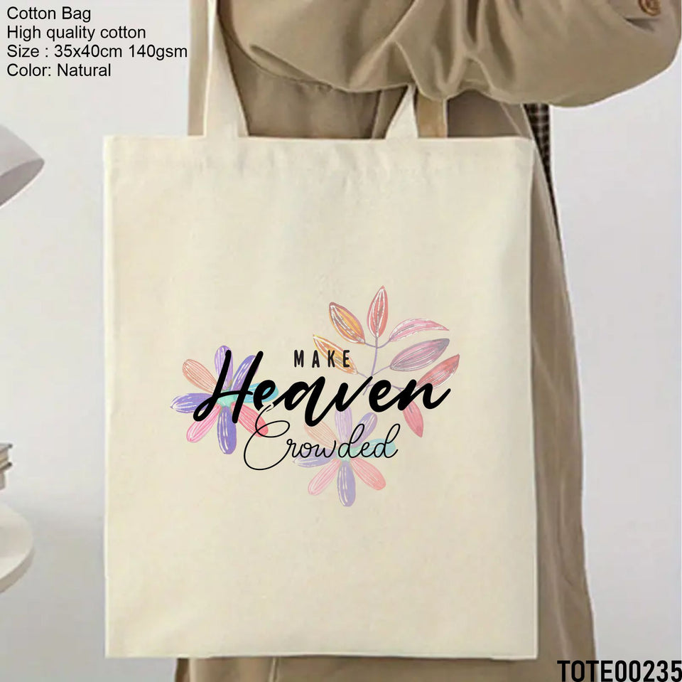 Design 221 - 240 Spiritual Elevation Tote Bag | Christian Gifts for Women | Faith Based Gifts | Christian Canvas Bags for Women