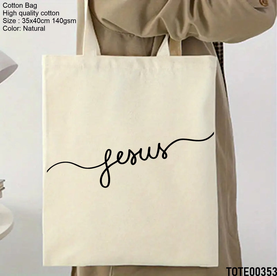 Design341 - 360 Spiritual Elevation Tote Bag | Christian Gifts for Women | Faith Based Gifts | Christian Canvas Bags for Women