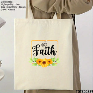 Design 381 - 400 Spiritual Elevation Tote Bag | Christian Gifts for Women | Faith Based Gifts | Christian Canvas Bags for Women