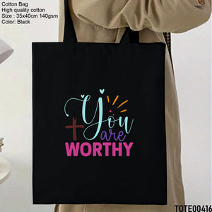 Design 401 - 420 Spiritual Elevation Tote Bag | Christian Gifts for Women | Faith Based Gifts | Christian Canvas Bags for Women