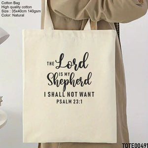 Design 481 - 500 Spiritual Elevation Tote Bag | Christian Gifts for Women | Faith Based Gifts | Christian Canvas Bags for Women